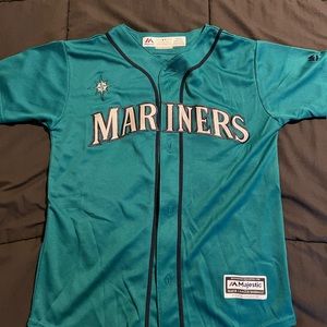 EUC youth Mariners  baseball Jersey size M 10-12